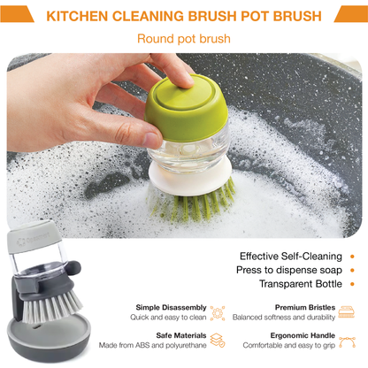 OPESMART™️ DishMaster Pro - Multi-Use Soap Dispensing Scrub Brush with Tray