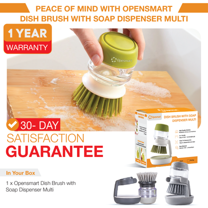 OPESMART™️ DishMaster Pro - Multi-Use Soap Dispensing Scrub Brush with Tray